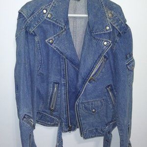Mens Large Motorcycle jacket Calvin Klein Denim/Jean jacket
